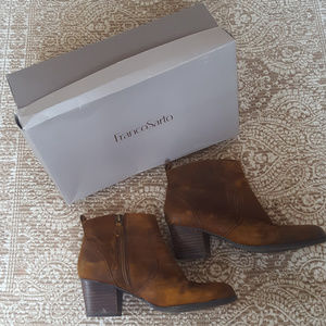 Ankle Boot, Booties, Brown,Suede